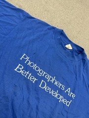 True Vintage 80’s Photographers Comedy Humor Funny Graphic T-shirt Men’s L Blue