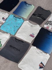 Hollister Brand, Men’s Tee Shirts, Sz Small Clothing, Short Sleeve Bundle