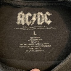 AC/DC Back In Black Shirt Mens Large Black 1980 US Tour Band Rock Tee Music
