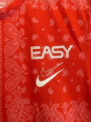 Nike Red Bandana-Print EASY Logo Short Sleeve Tee KD Dri-Fit
