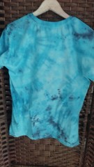 T-shirt From Egypt Tutankhaman Face Tie Dyed Blues Cotton Size L Runs Small