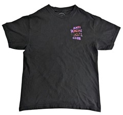 Anti Social Social Club Mens Lava T-Shirt ASSC Tee Black Purple Pink Medium