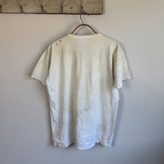 1980s Russell Cotton White Paper Thin T-Shirt Large