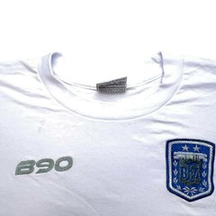B90 Pro Athletic Soccer T-Shirt White Blue Graphic Tee Men’s Size M