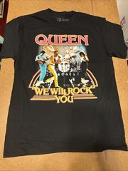 NEW OFFICIAL LICENSED QUEEN BAND FREDDIE MERCURY WE WILL ROCK YOU T Shirt Mens S