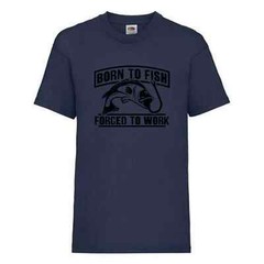 Fishing Forced To Work Fish Humour Novelty T Shirt Various Colours And Sizes