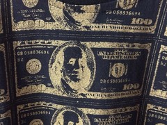 PWT classic And Cool Men’s Top Dollar Bill Print Size M Mettalic Gold And black