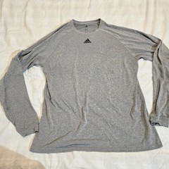 Adidas Men’s Size Large Performance Climalite T-Shirt Athletic Heather Gray