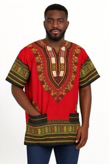 #1 Best Quality Unisex African Bright Dashiki 100%Cotton Shirt Variety Colors.