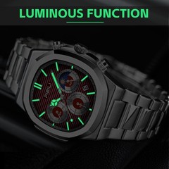 Men’s Fashion Watch Stainless Steel Business Quartz Watches Luxury Waterproof…