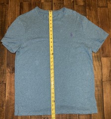 Polo Ralph Lauren Custom Slim Fit Men’s L Blue Crew Neck Cotton Polo Pony Tee