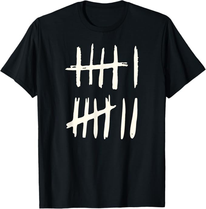 Funny Six Seven 67 Meme Tally Marks 6 7 Numbers T-Shirt