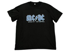 Motor City Dan Campbell MC/DC Detroit Lions T-Shirt Men’s XL Black NEW