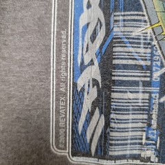 VINTAGE JNCO Shirt Mens Large Gray Flamehead Y2K Made In USA Short Sleeve Tee