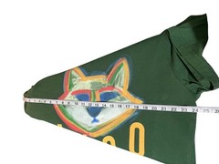Akoo T-Shirt Graphic Fox Short Sleeve Men’s 2XL Dk Green Lt Green Blue Crew Neck