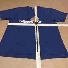 Vintage AND1 Shirt Mens Medium Blue Basketball Player Logo Graphic Tee USA