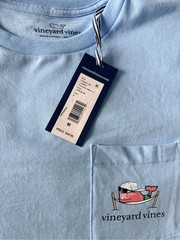 Vineyard Vines Spring Break Hammock Whale Pocket Tee NWT Lake Blue Men’s Medium