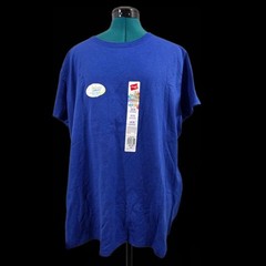 Hanes Men’s Short Sleeve Blue T-Shirt Crewneck ComfortBlend Sz – 2XL
