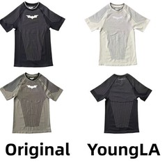 YOUNGLA Batman Men’s Skinny T-Shirt Jogger Sports Quick-Drying Short Sleeves