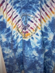 Vintage N.A.T. National Apparel Tees Tie Dye Peace Sign T-Shirt XL