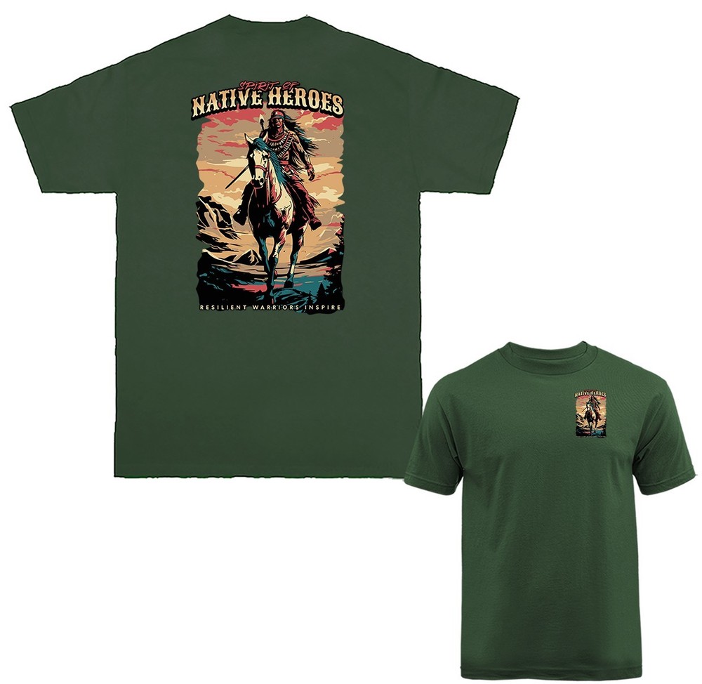 Native American Warrior Spirit of Heroes Western Heritage T-shirt
