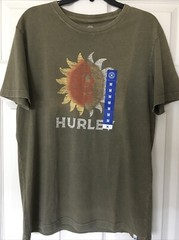 NEW Hurley T Shirt Mens Medium Y2K Surfer Gothic Skater Cyber Grunge Skull