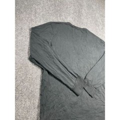 Men’s Black Full Sleeve V-Neck Ribbed Cuff Pull Over Casual T-Shirt Size XL
