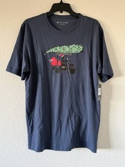 Travis Mathew Mens Medium Short Sleeve T Shirt Christmas Jingle Jangle Golf Blue