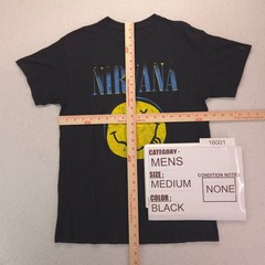 Nirvana Band Casual Crew Neck Graphic Shirt Adult Mens Size M Black 16001