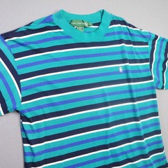 Vintage Knights of Round Table Striped Horse Green Purple Men’s T Shirt Large