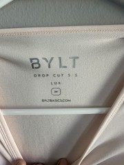 BYLT Drop Cut Lux Peach/Light Pink Short Sleeve T Shirt Mens M