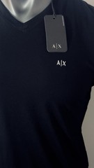 New Armani Exchange Men’s Slim Fit V Neck Plain Short Sleeve Shirt