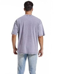 3 Pcs Men’s Oversized Heavy Cotton Summer T-Shirts Large Black + Gray + Coffee