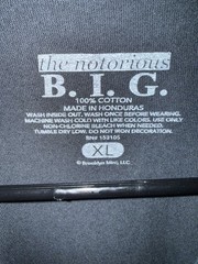 The Notorious B.I.G. Men’s XL Black Biggie Smalls Graphic Print Cotton T-Shirt