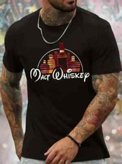 Men’s Casual Crew Neck T-Shirt, 100% Polyester Knit Fabric, Regular Fit