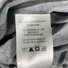 Patagonia Henley Shirt Mens Medium Grey Striped Organic Cotton Long Sleeve
