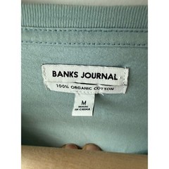 Banks Journal Mens Organic Cotton Graphic T-Shirt Seafoam Green Size Medium