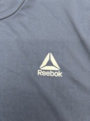Reebok T-Shirt Mens Small Blue Spell Out Tee..#37266