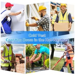 Cooling Ice Vest for Men Women Reusable, Lightweight & Sweat-Absorbent