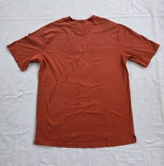 Duluth Trading Mens Orange Long Tail T-Shirt Size Medium Relaxed Fit 100% cotton