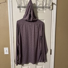 All In Motion XL (16) Long Sleeve Purple Athletic Hoodie Shirt With Thumb Holes