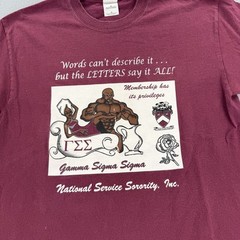 Gamma Sigma Sigma Shirt Mens Medium National Service Sorority Greek Letters vtg