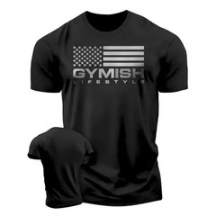 Summer fashion men’s muscle training letter print comfortable and breathable