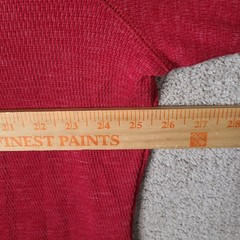 George Shirt Mens XXL Red Waffle Knit Henley Long Sleeve Cotton Blend Thermal