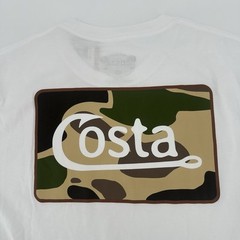 Costa Del Mar Shirt Mens 2XL White Duck Camo Short Sleeve Cotton Sunglasses NWT