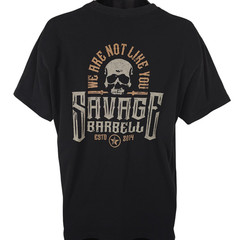 Savage Barbell T Shirt Mens Size XL Black Bodybuilding Gym We Are Not Like You