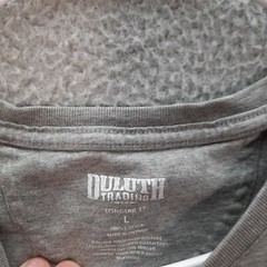 Duluth Trading Co Shirt Adult Large Gray Longtail T Workwear Grunge Outdoors