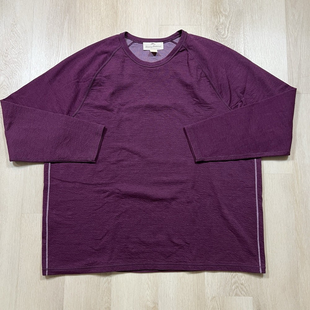 Tommy Bahama Men’s XXXL Reversible Long Sleeve TShirt – Purple Cruisewear
