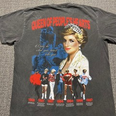 Princess Diana Shirt Large Moby Thrift Vintage Style 90s Rap Tee Queen Of Hearts