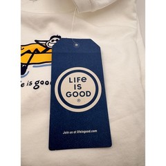 Life is Good Mens Crusher Tee Inner Tube Jake Graphic T-Shirt White Medium NWT